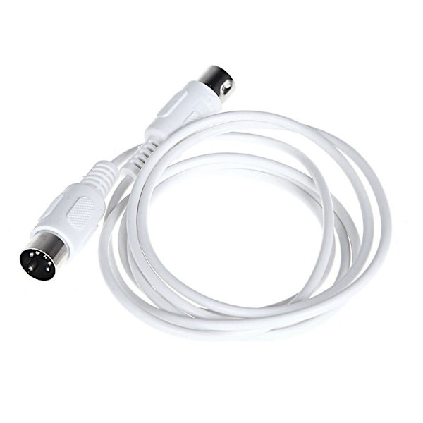 2 stk. MIDI-forlengelseskabel 5-pin hann til 5-pin hann elektrisk piano keyboard instrument PC-kabel, 1,5 m
