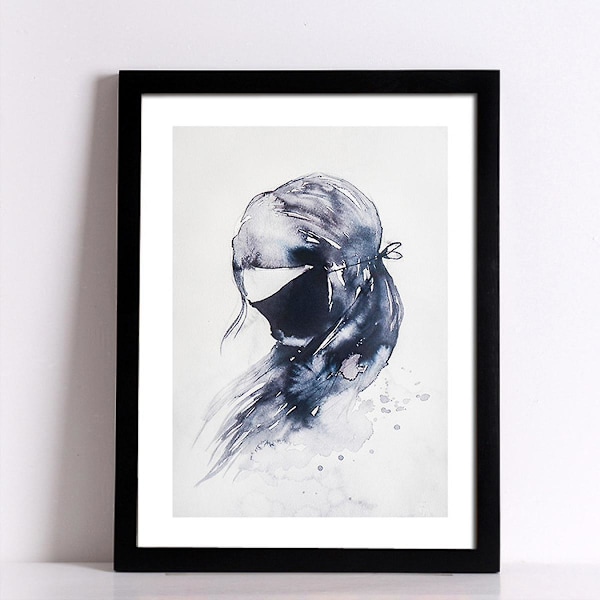 Wekity Miss Rabbit Väggkonst Canvas Tryck Affisch, Enkelt Sött Akvarellkonst Ritning Dekor för Hem Vardagsrum Sovrum Kontor och Barnrum (Set
