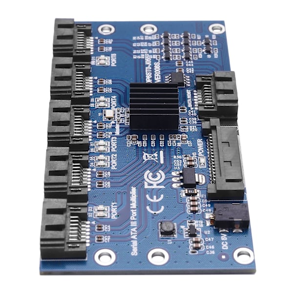 Controller-kort bundkort Sata-udvidelseskort 1 til 5 port Sata3.0 6gbps multiplikator Sata-port stigning