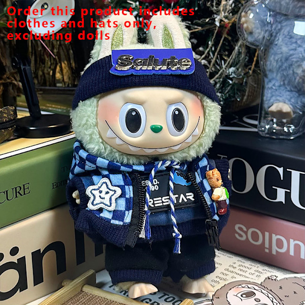 [HH] Labubu Kläder Universal Sittande Stående Plyschdocka Designkläder Tillbehör Blind Box Labubu Kläder style 40