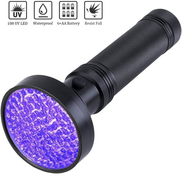 UV lommelygte med 100 LED - stor