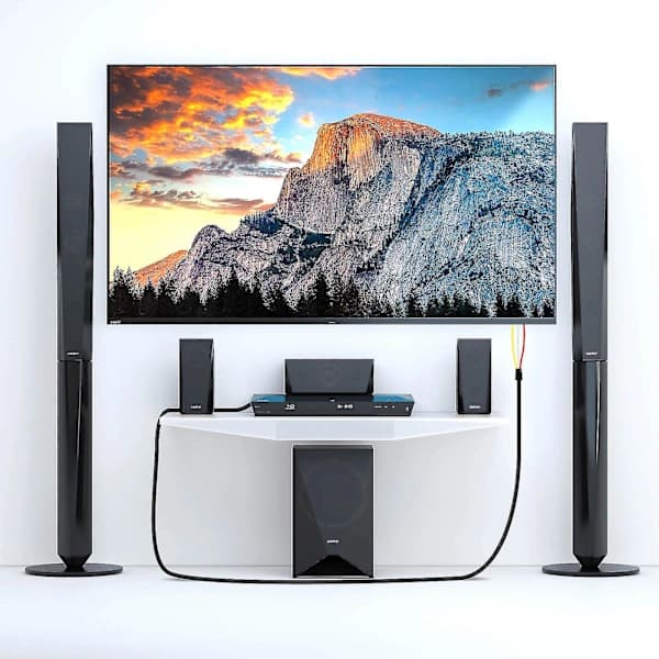 HDMI til 3x RCA-hann video- og lydadapterkabel 1,5 m