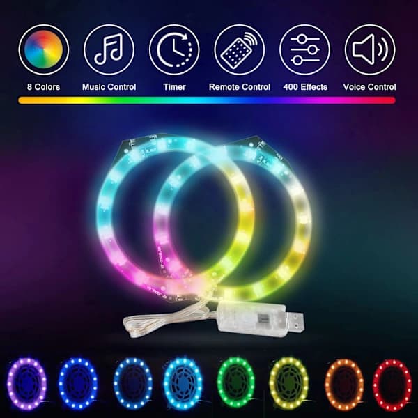 HA-LED-lampe for PS5-konsoll, Playstation 5 LED-lys DIY-dekorasjon