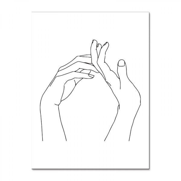 Wekity - Minimalistisk stil väggkonst canvas tryck affisch, enkel abstrakt skiss konst ritning dekor för hem vardagsrum sovrum kontor och barn