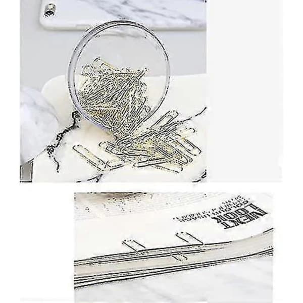 HA~Multibey Gullfarget binders av papir i elegant magnetisk marmorhvit bindersholder