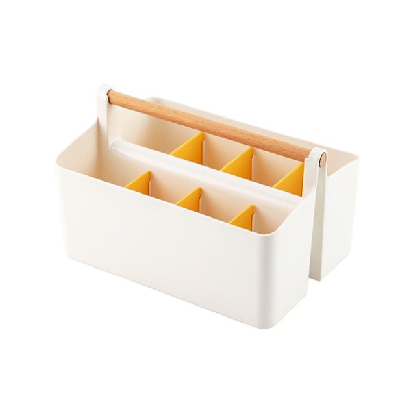 Desk Organizer Multi-functional Carry Divided Office Storage Tote Plastic Pencil Pen Holder Station