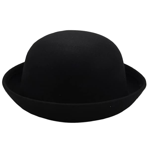 1-delt Melon Bowler Hat Bowler Hat Bowler Hat Filt Hat Chaplin Hat Ridehat (sort)