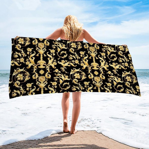 Avanceret Luksus Europæisk Design Mikrofiber Absorberende Strandhåndklæder til Mænd Kvinder Hjem/Hotel Badehåndklæder Strandhåndklæde