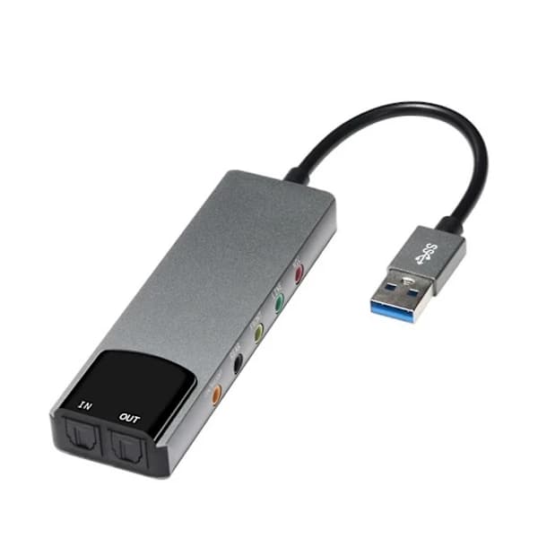 USB-lydkort 7.1 5.1-kanals eksternt lydkort SPDIF optisk for PC-datamaskin