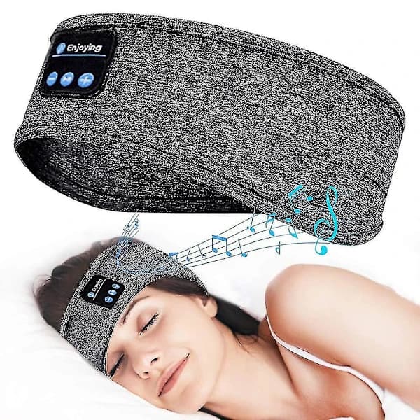 Søvnhodetelefoner Bluetooth-pannebånd Søvnhodetelefoner Bluetooth-hodeplagg Sportspannebånd Trådløs svart