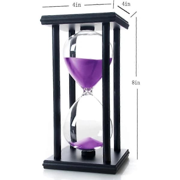 60-minutters timeglass, tre, lilla