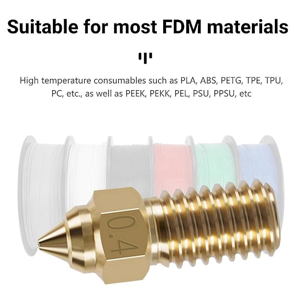 10-pack munstycken för Neptune 4-serien, 3D-skrivardelar i mässing 0,4 mm munstycken för Neptune 4, 4 P