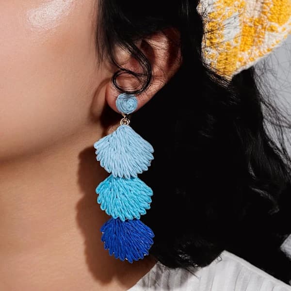 Boho Raffia Øreringe Søstjerne Musling Hængeøreringe Søde Trendy Sommer Strand Smykker til Kvinder