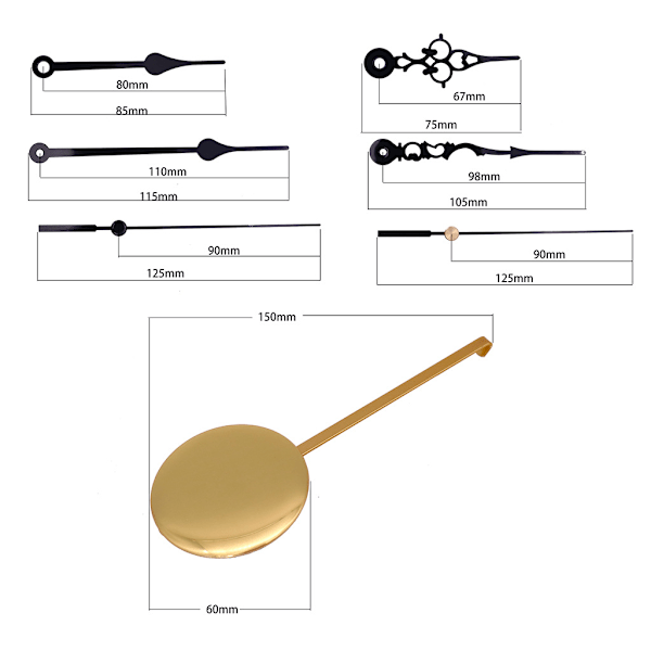 Pendul Ur Bevægelse Chime Westminster Musikboks Bevægelse DIY Kit Nem at Installere 110x56x20mmUr Bevægelse Chime Musik Udskiftning