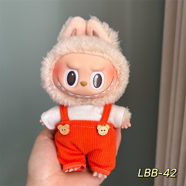 [HH] 17cm Labubu Dockkläder Vinyl Labubu Docka Mode Ersättningsdocka Tillbehör Ropa de muneca Vetements pour poupees LBB-42