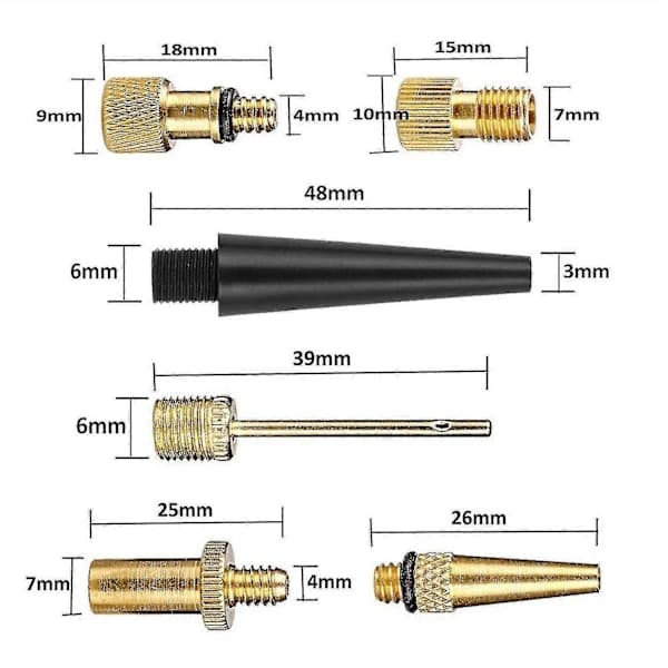 Cykelpump Cykelventiladapter 14st Luftpumpstillbehör Att Skicka 10 Packningsventiler