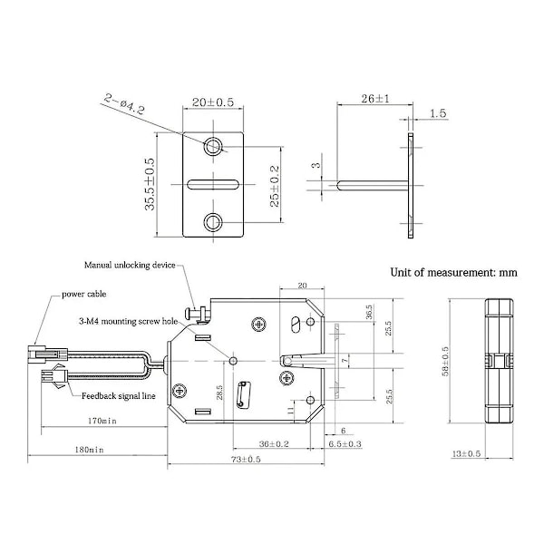 Lille 12v 1.5a Elektronisk lås frigivelsesmekanisme samling elektromagnetisk kontrol metal sikkerhed magnetisk
