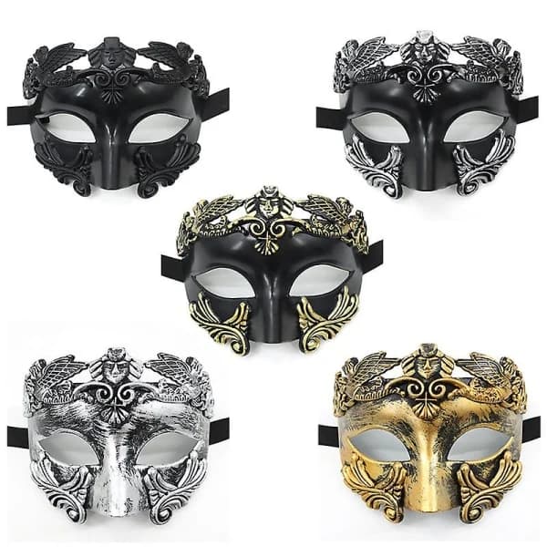 Maskerademaske for menn - Gresk romersk venetiansk maske Mardi Gras Maske Antikk Gull