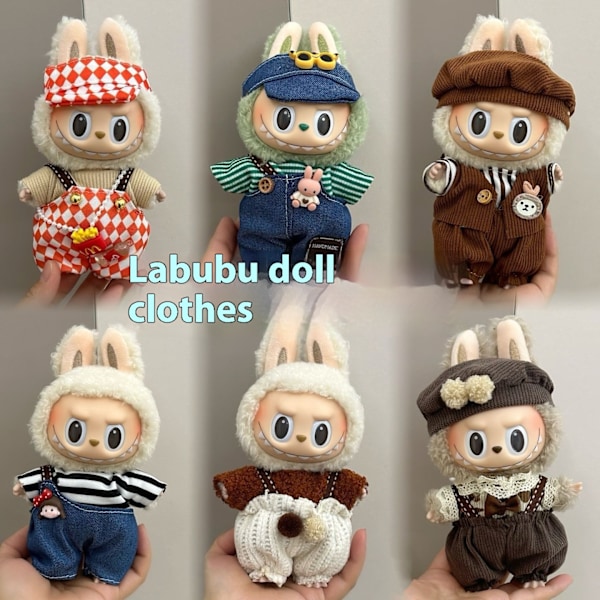 [HH]Labubu Vaatesetti eri vaihtoehdoilla, sopii V1V2V3-sarjan söpöille pehmoleluille ToUnique 13 (excluding dolls)