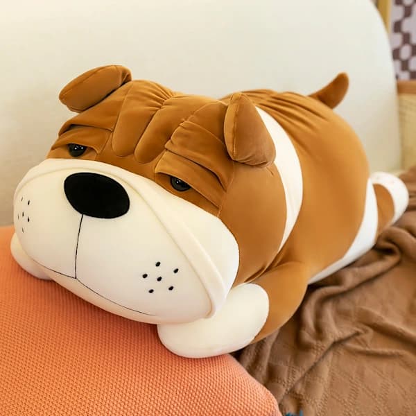 45CM Shar Pei-docka plyschleksak söt sovande kudde ben ben tygdocka stor sängdocka present