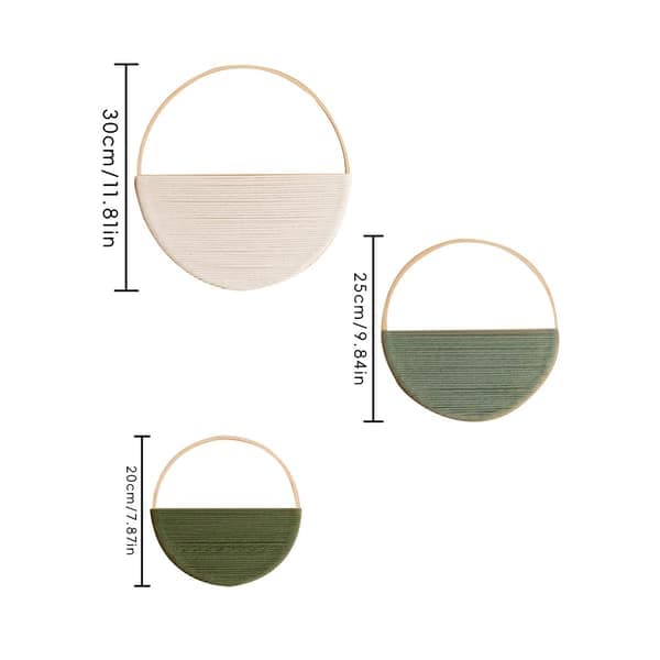 Wall Decor, Handmade Macrame - Natural Materials - Geometric Design - For Living Room/Bedroom