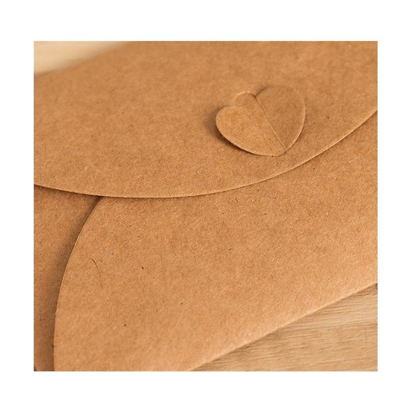 100 stk Kraft Mini Konvolutter Brun Kraft Konvolutter For Gavekort Og Visitkort 103x70mm
