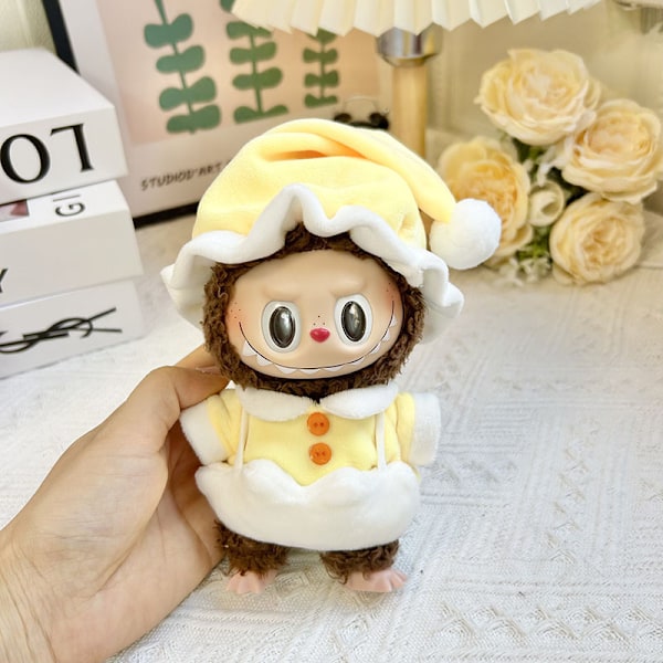 [HH] 17cm Labubu Söta Kläder, Söta Labubu Kläder Macaron Djurserie Dockkläder Kostym för 17cm Labubu 17cm labubu Doll Clothes