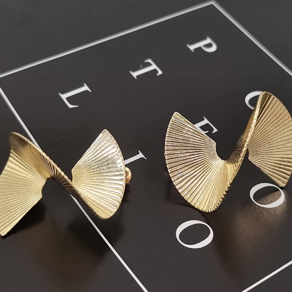 Guld Stjerne Øreringe Geometriske Øreringe Statement Øreringe til Kvinder Piger Ginkgo Øreringe Blomst Sektorerede Stud Øreringe