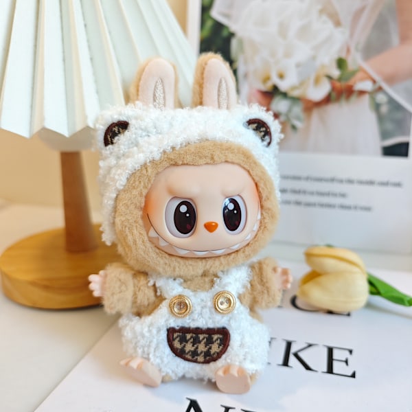 [HH] Söpö Labubu Riipus Vaatteiden Vaihto Sokkolaatikko Nuken Vaatteet Trendikkäät Vaatteet Pukeutumis Nuket Peli Tukkumyynti 5cm*5cm Overalls+ Hats