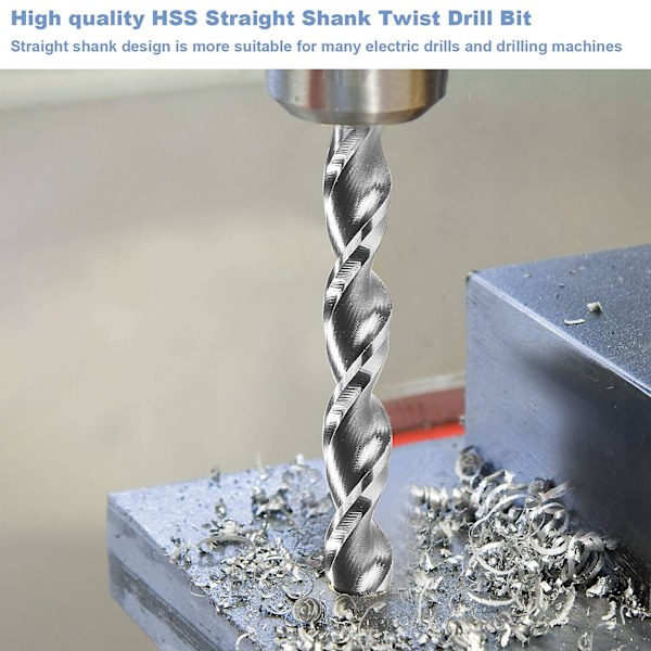 4-10mm Ekstra Lang 200mm Hss Spiralbor Lige Skaft Sneglen Boring Bit Værktøj