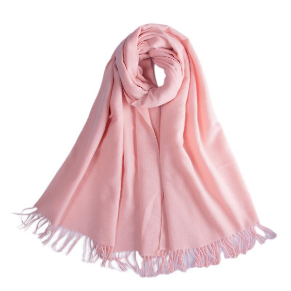Vinterruter Skjerf - Dame Lange Skjerf Varme Ull Britisk Stil Spinning Dusj Sjal Stola Til Dame Damer, Rosa