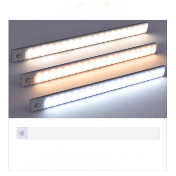 USB Genopladelig 30cm 60 LED Magnetisk Bevægelse
