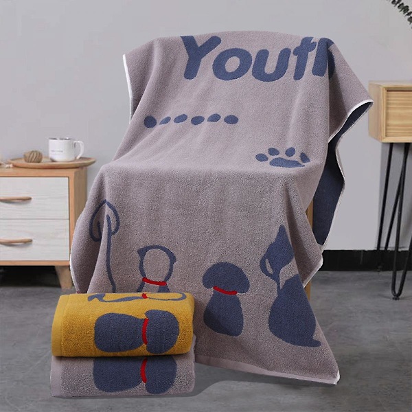 Oversized bomullstegning strandhåndkle - 28 x 55 tommers basseng håndklær, fluffy sommer Cabana stort badehåndkle for voksne menn kvinner