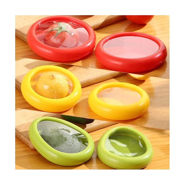 4 stk. Pod for sitron tomat oppbevaringsboks og oppbevaring holdbar gjenbrukbar beholder matbeholder