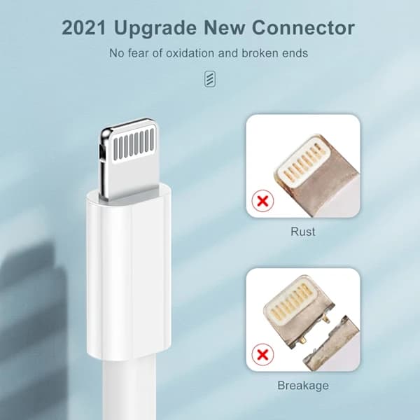 HA-[2-pack] 2 m Apple MFi-certifierad iPhone-laddningskabel, 2 meter för iPhone 14/13/12/11/11 Pro/11 Pro Max/X/XS Max/8/7/6/5/iPad