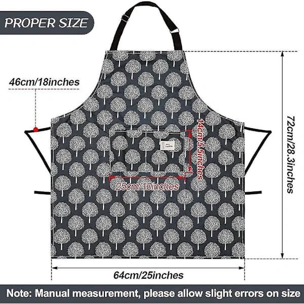 3 Pcs Women Waterproof Apron with Pockets Adjustable Aprons for Kitchen