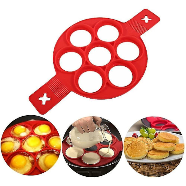 Egg Ring Non Stick Silikonform for Runde Egg Muffins Pannekaker Runde