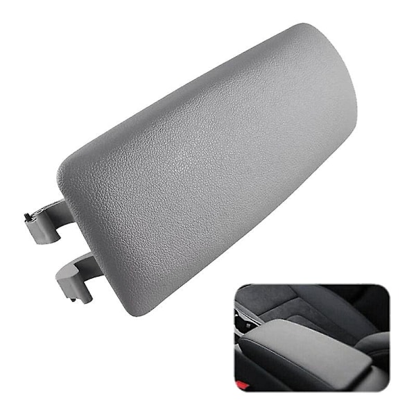 Grå Läder Armstöd Armstöd Center Konsol Box Lock Cover För - A4 B6 B7 2002-2008 8e0864245e