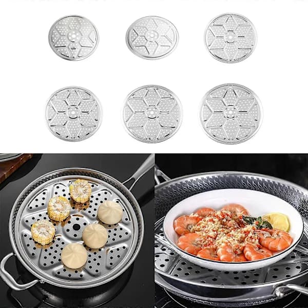 Dampningsark til køkken 24/26/28/32/34/36 cm, dampgitter med flere specifikationer til restaurantkøkken E
