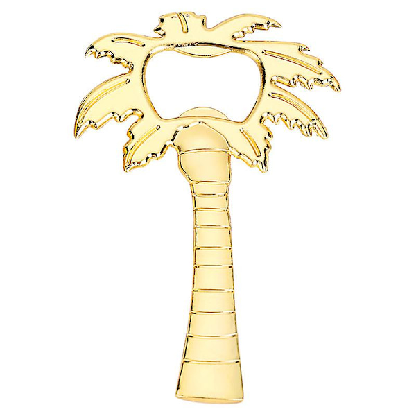 1 st flasköppnare kokosnötsträd form läsk glas keps öl palm bris flasköppnare för bröllop kök verktyg silver guld färg