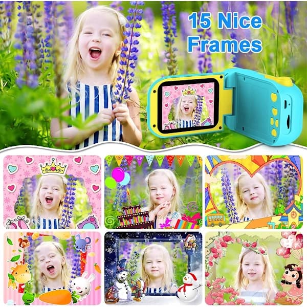 Leksaker för flickor i åldern 3-10 år, barnvideokamera digital videokamera Chri