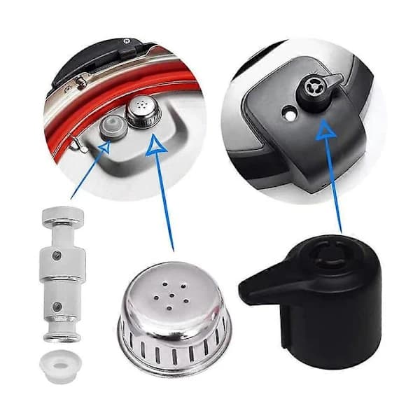 Dampudløsningsventil Flydeventil Reservedele med 3 silikonelåg til Instantpot Duo 3, 5, 6 QT, Duo Plus 3, 6 QT