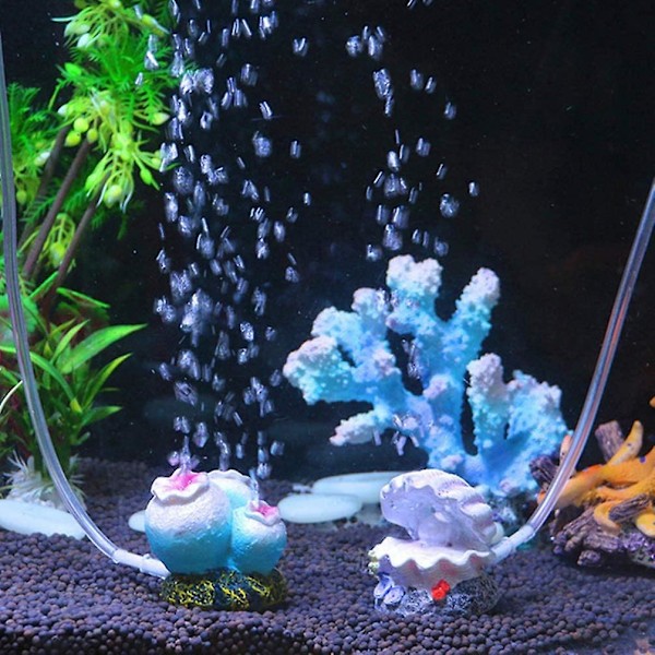 Fisketank Shell Pearl Bubble Stone Terrarium Ornamenter Landskap Dekor For Akvarium Fisketank