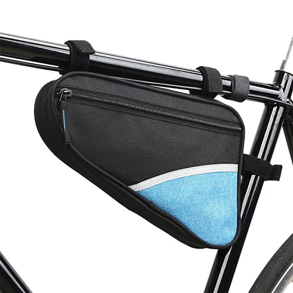 Blue Waterproof Bicycle Triangle Bag - Frame Bag, Triangle Bag for Bicycle Lock, Rain Jacket - Bicycle Frame Bag