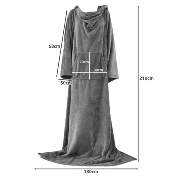 Snug Rug – Oversized hettegenser med hette – Grå fleece