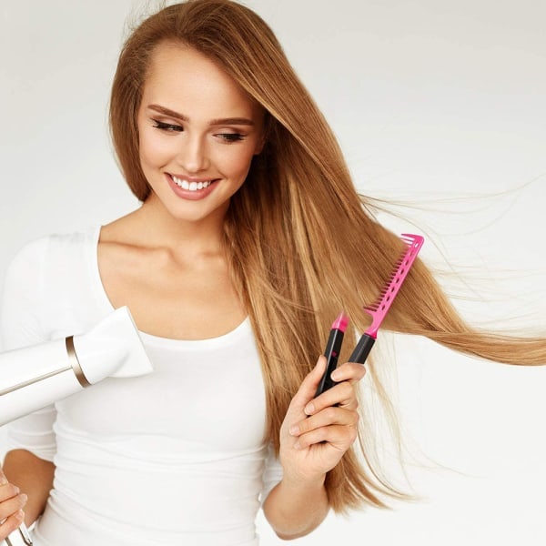 2 st Smoothing Comb Salong Kam Frisyr Styling Hårrätare V-formad Smoothing Comb för Hår