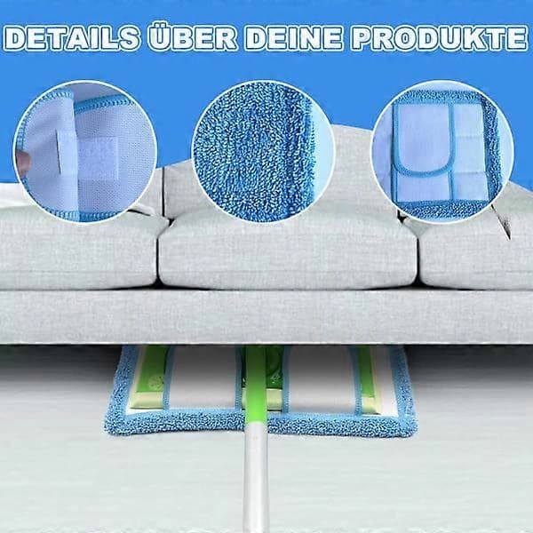 HA~3-pak, Blå Swiffer Sweeper-kompatible, genanvendelige erstatningsklude