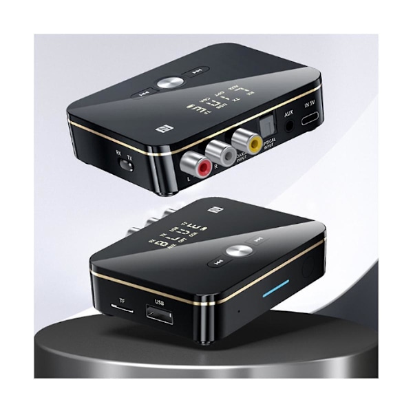 Nfc Digital Display Bluetooth Adapter Nfc Bluetooth 5.0 Mottagare Sändare 3.5mm Bluetooth Ljud