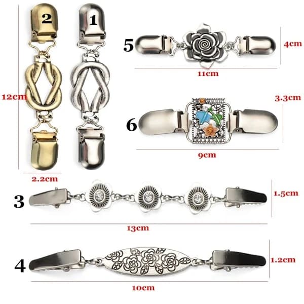 Kofta clip Sjal broche 6