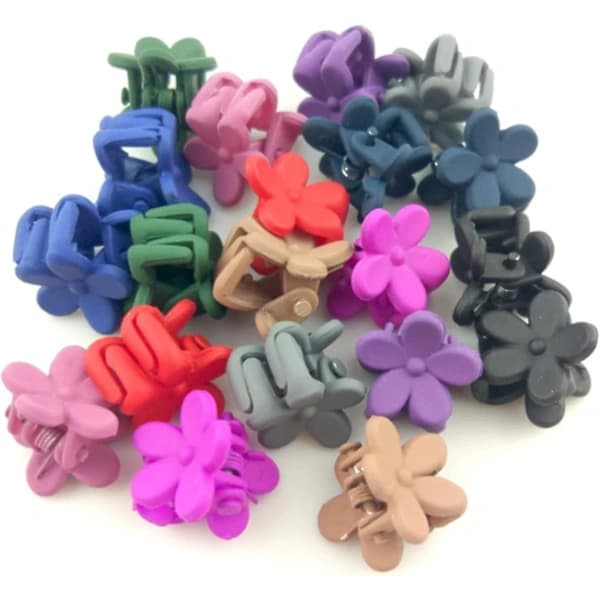 HA-50 Mini Hårnåle til Småbørn og Piger - Blomstrede Hårspænder til Børn Håraccessories